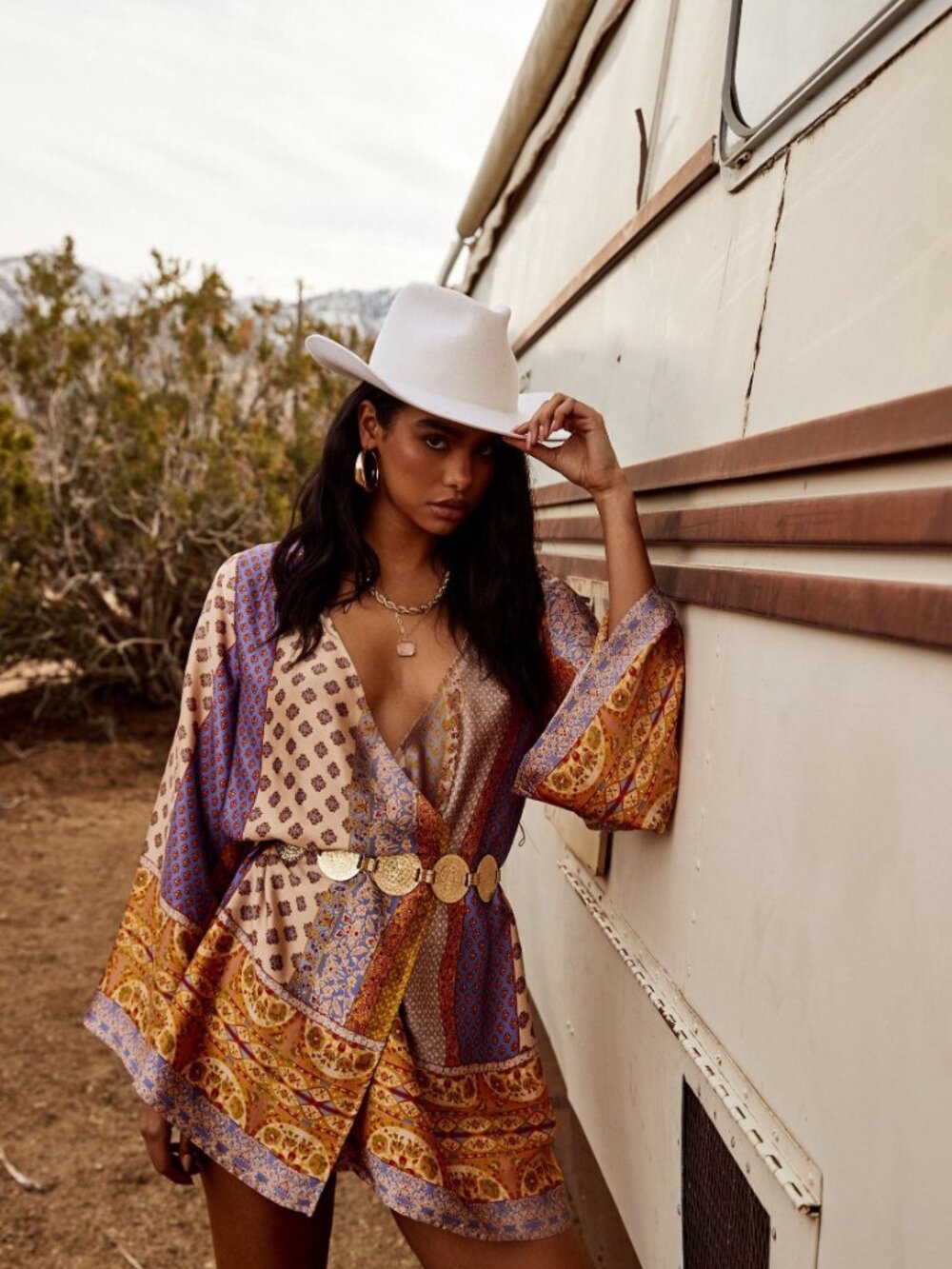 Gold Standard Multicolored Kimono Dress - (from) 12th Tribe - Picture 5 of 6